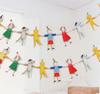 Cartoon Figuur Papieren Slingerslinger Wanddecoratie Banner voor Meisjes Verjaardag Babyborrel Bruiloft Kerstmis Foto Prop Feestdecoratie