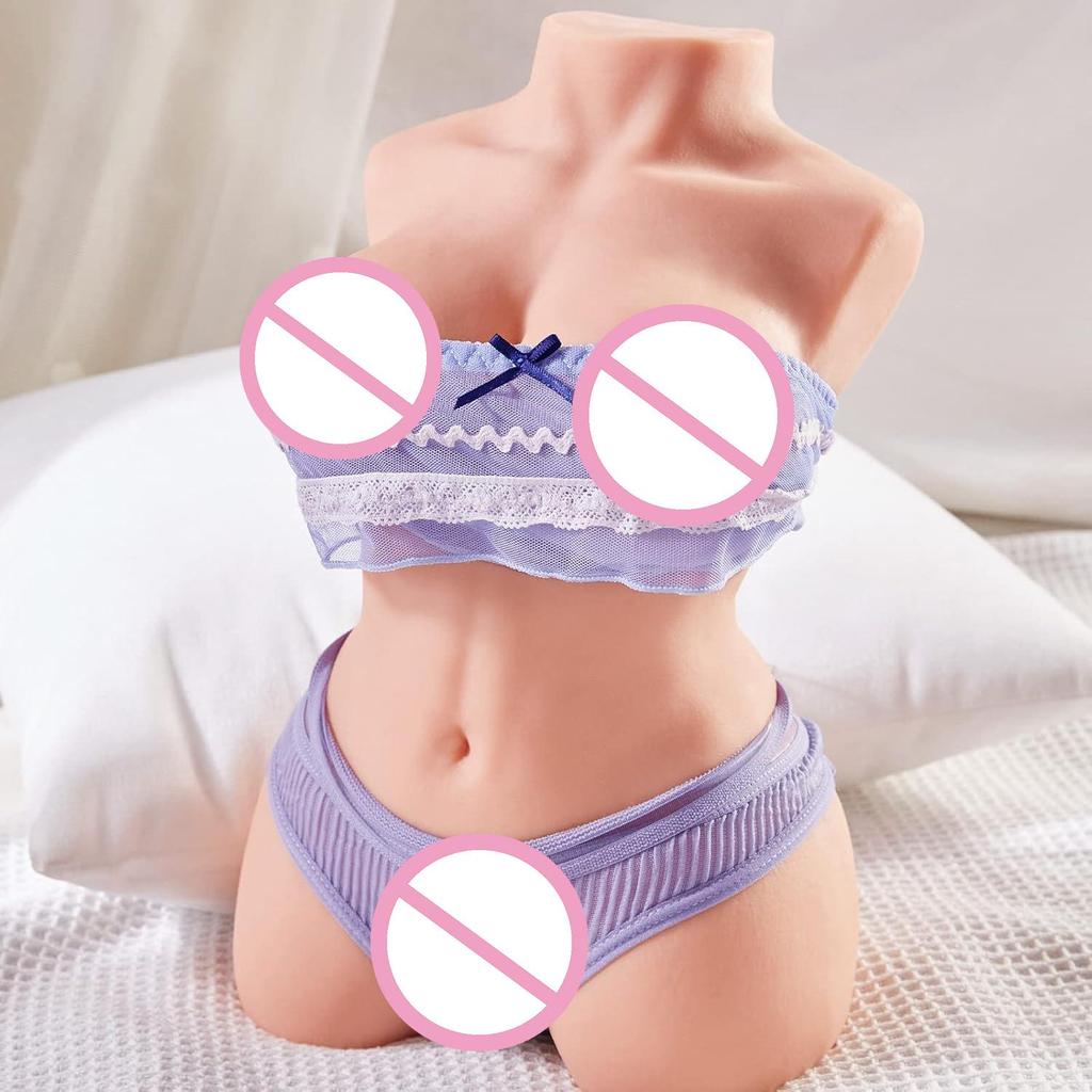Masturbator Masculin Păpușă Sexuală cu Tors și Sâni Mari, Jucărie Sexuală Masculină pentru Vagin Anal Joc cu Sânii