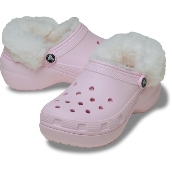 Crocs Classic Platform Lined Fuzz Strap Clog 212854 6zw