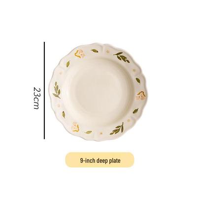 ZISIZ Fresh Cream Style Ceramic Dinnerware