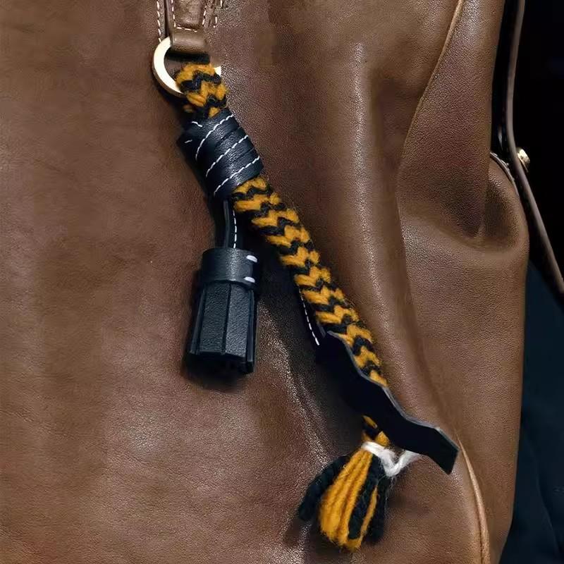 Songmont Tiger Tooth Woven Charm: Designer-Style Versatile Bag Accessory