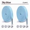 2Pair Double-layer elastic 8mm Flat Shoelace Shoes Accessories No Tie Shoe laces Quality Elastic Laces Sneakers Tennis Shoelaces