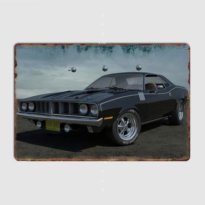 Phantasm Cuda Retro Classic Sports Car Metal Poster Sign Bar Garage Club Custom Wall Decor Tin Room Decor Home Decor