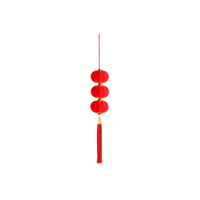 Chinese New Year Flocked Lantern String Lights
