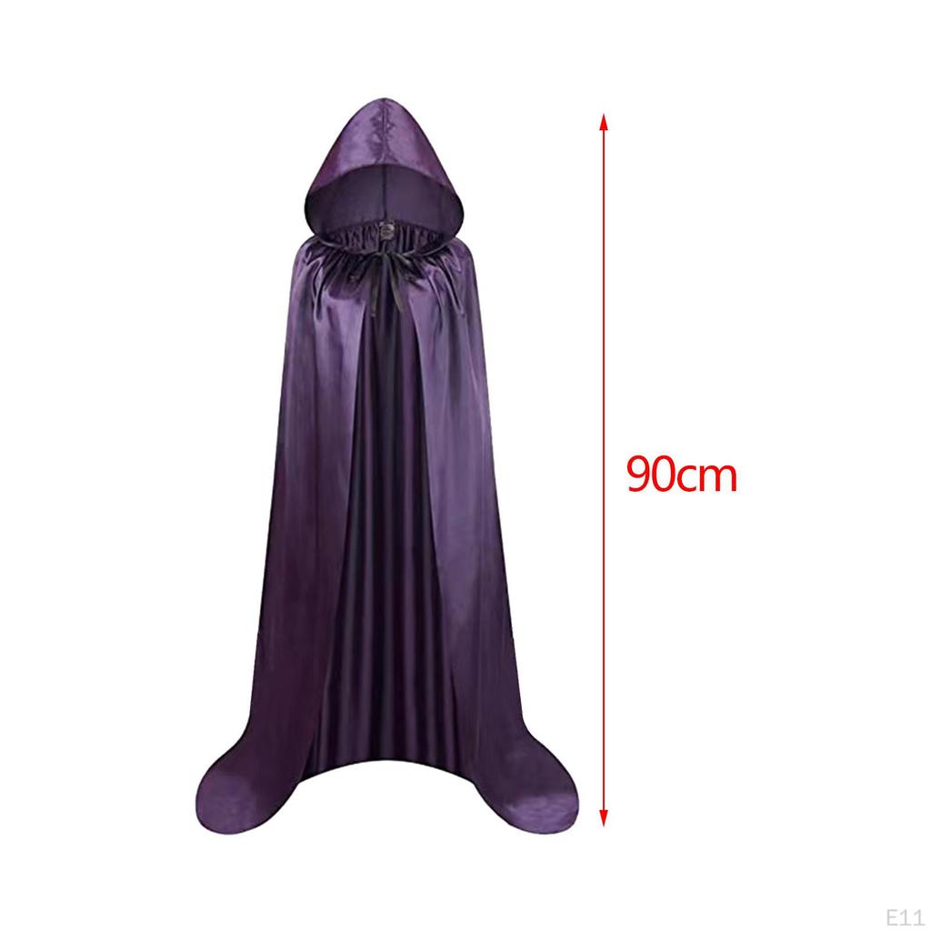 Halloween Cape Cosplay Cloak Devil Costume Party Tunic Hooded with Hood for