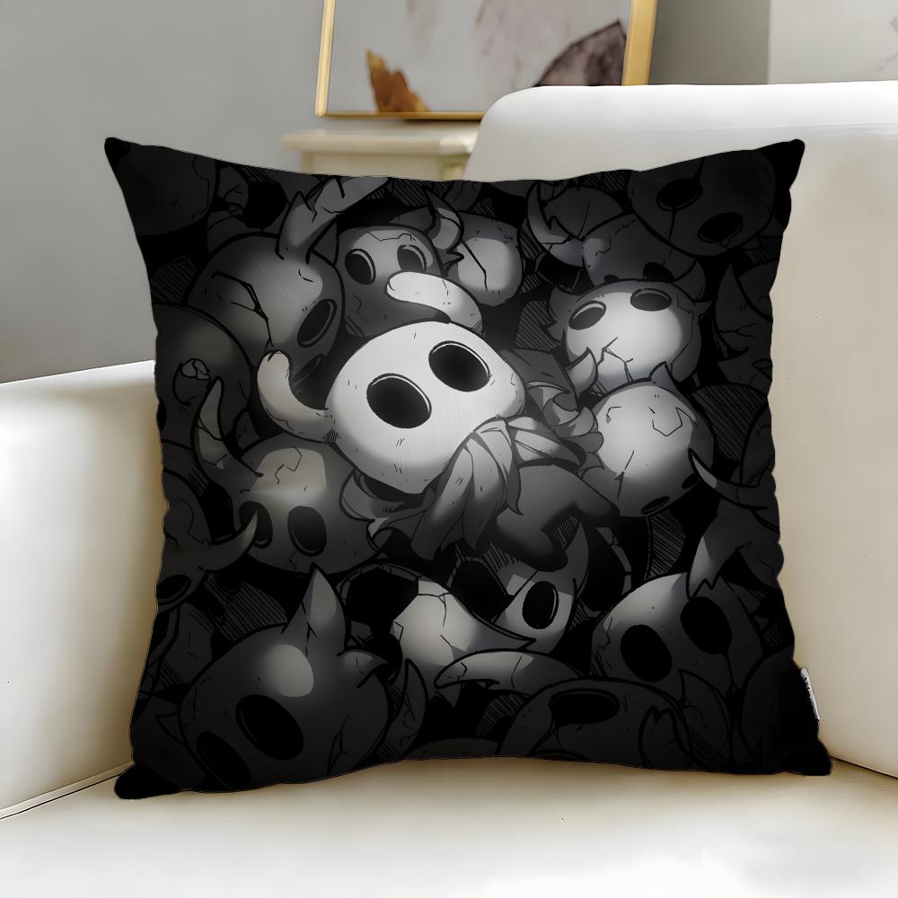 Popular Game Hollow Knight Cushion Cover Soft EasyWash Pillow Case Versatile for Couch Bed Travel and Office