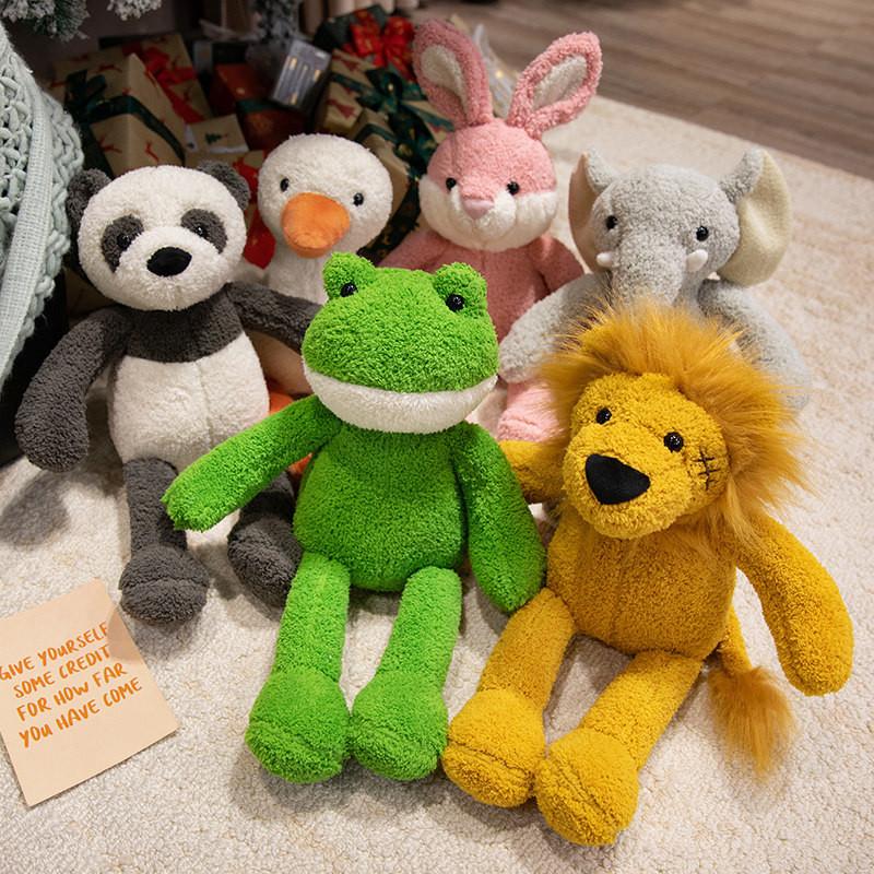 Lion Panda Frog Rabbit Duck Elephant Animal Plush Toy Stuffed Decoration Doll