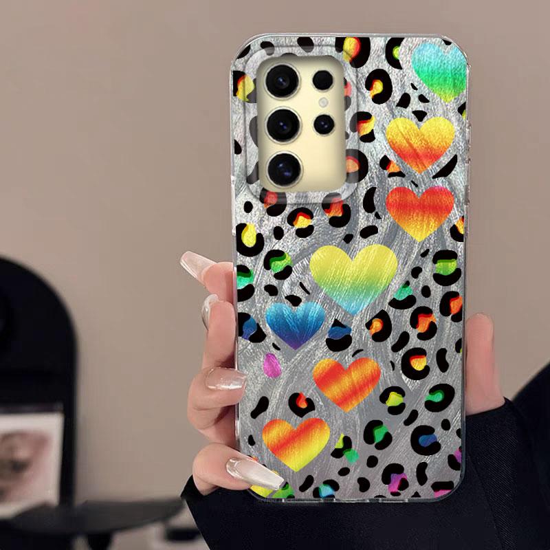 For Samsung Galaxy A56 A16 A15 A25 A55 A35 A26 A36 S24 Plus S25 Ultra Phone Case Gradient Color Pink Butterfly Women Girls Cover