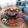 Bing Custom Name Round Area Rug,Carpet Rug for Living Room Bedroom Sofa Playroom Decor,Non-slip Floor Mat