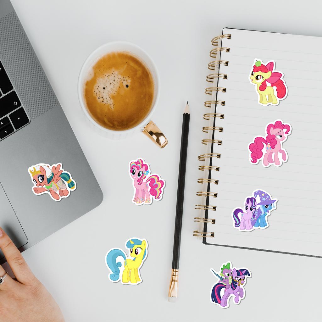 50 Pony Pony Doodle Aufkleber Niedliche Kinder Kreative DIY Materialaufkleber Cartoon Anime Aufkleber