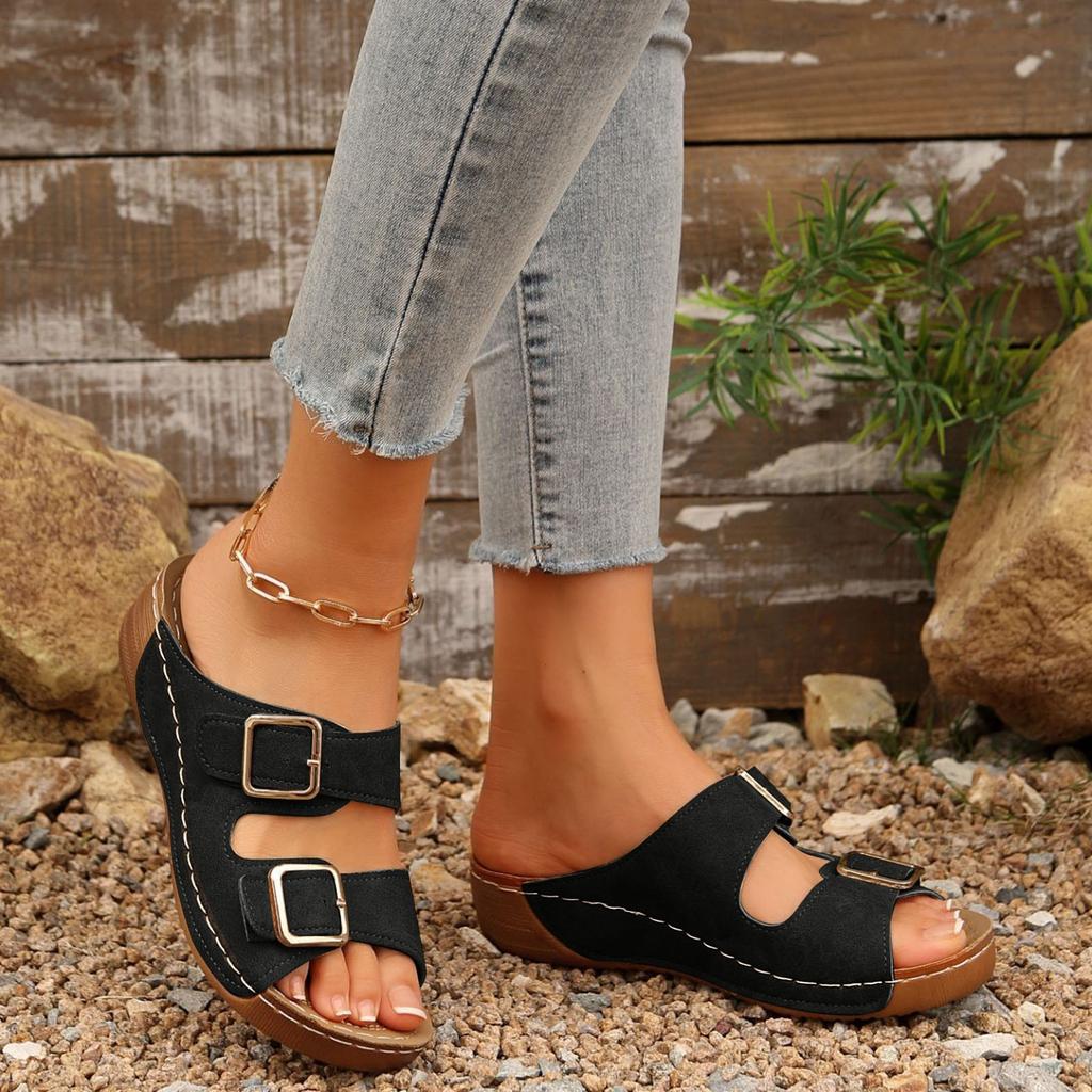 Women Hot Open Toe Sandals Crystal Beach Flip Flops Female Students Korean Fashion Wear Summer Flat Sandal Chunky Sandalias