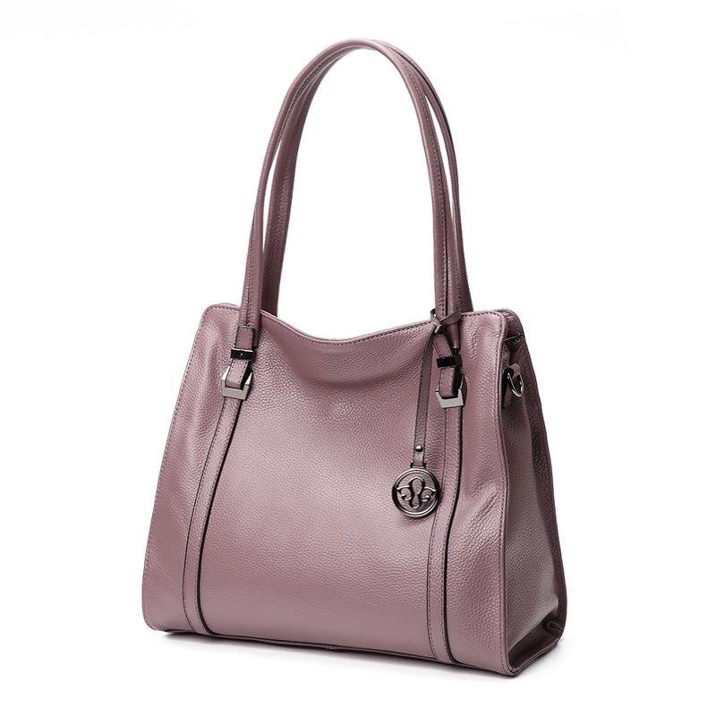 Qian Dian Women's 2025 Fashion Genuine Leather Large Capacity Cowhide Shoulder Crossbody Bag