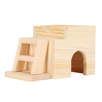 Small Animal Wooden Bite Resistant Hamster Sleeping House Playing Nest Toy Pet Supplies