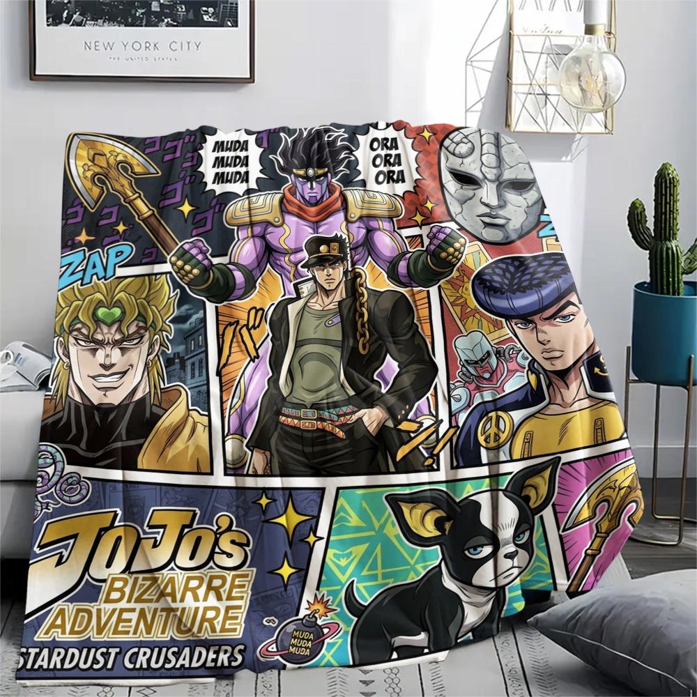 1 Stück Jojo's Bizarre Adventure Gemusterte Flanelldecke Geeignet für Alle Jahreszeiten Für Heimdekoration Wärme Und Komfort Geschenke Weihnachtsgeschenk