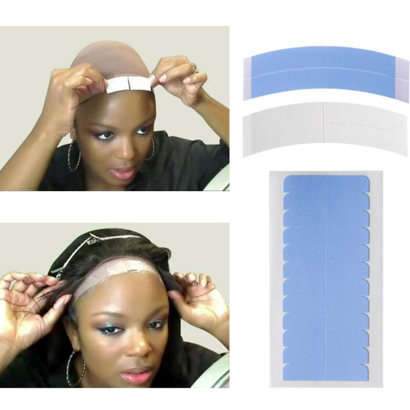 60Pcs Hair Extension Tape Tabs with Scraper Double-Sided Waterproof Strong and Traceless Adhesive for Extensions and Toupees