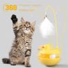 360 ° Rotation Tumbler Cat Toy Bite Resistant Duck Shaped Kitten Play Wand with Bells with Feathers Self Entertaining Toy
