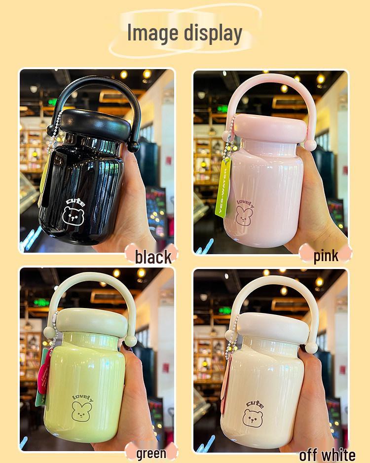 Cute 2026 Stainless Steel Portable Thermos Cup – High-Value, Celebrity-Style for Students