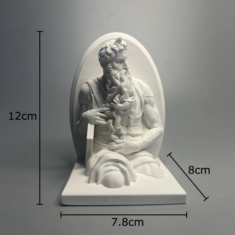 Moses The Prophet Plaster Statue Desk Decoration Artwork Figures Ornaments Moses Characters Sculpture Room Aesthetic Decor
