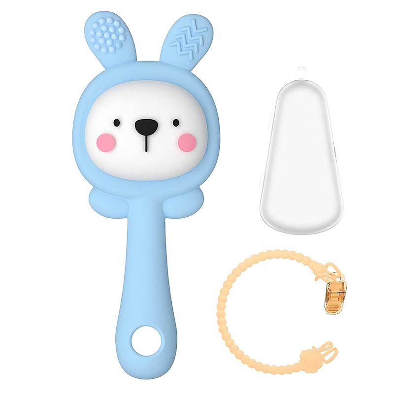 1 Set Newborn Hand Ringing Bell Can Bite Water Boiled Sand Hammer Early Education Training Props Baby Ringing Bell Rabbit Toy