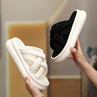 Outer Slippers Women's Fashion Beach Flat Bottom Comfortable Semi-small Fragrant Cool Slippers