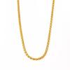 18K Gold-Plated Stainless Steel Cross Necklace for Men - Hip Hop Cuban Twist Chain Jewelry