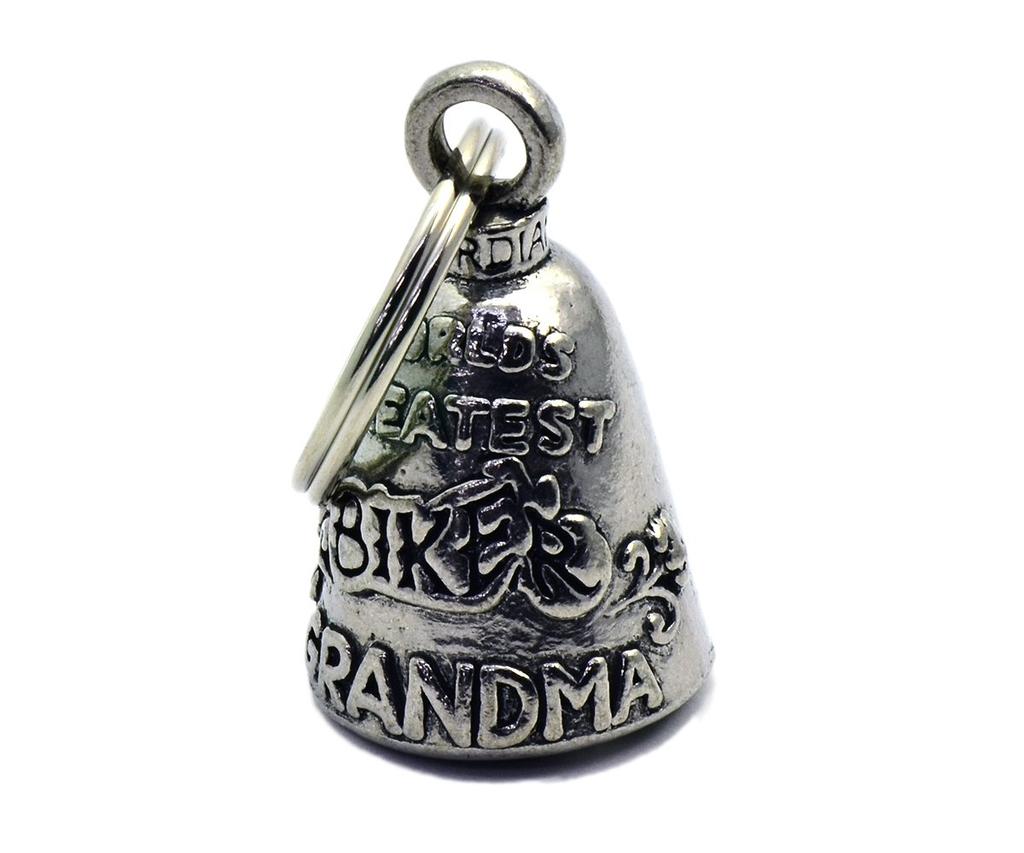 Guardian Bell USA AMGB-054 Made In USA GUARDIAN BELL BIKER GRANDMA Biker Granma Amulet Keychain Traffic Safety Amulet Bell