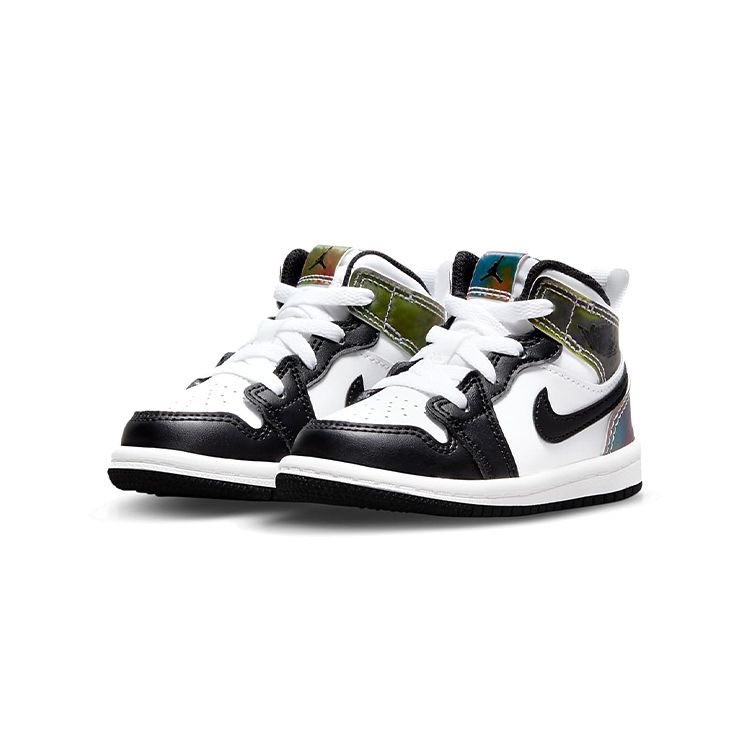 Air Jordan 1 Mid SE TD Heat Reactive Color Change Baby Sneakers White Black DM7804-100