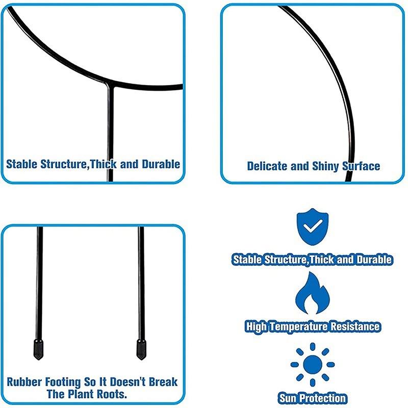 1Pc Garden Plant Support Stake Stand Round Vine Climbing Rack Ironheart-Shaped Flower Plant Trellis Support Frame Garden Tools