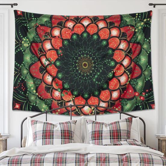 Böhmische Wandteppich, Wandbehang Teppich, Indischer Kreis Muster Teppich für Studentenwohnheim Schlafzimmer Wohnzimmer Wandkunst Fotografie Hintergrund