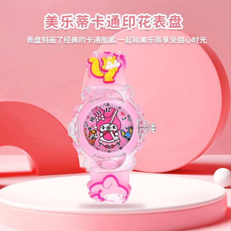 Silicone Cartoon Watch, Student Children'S Watch Luminous Light Luminous Light Watch Watch Supply