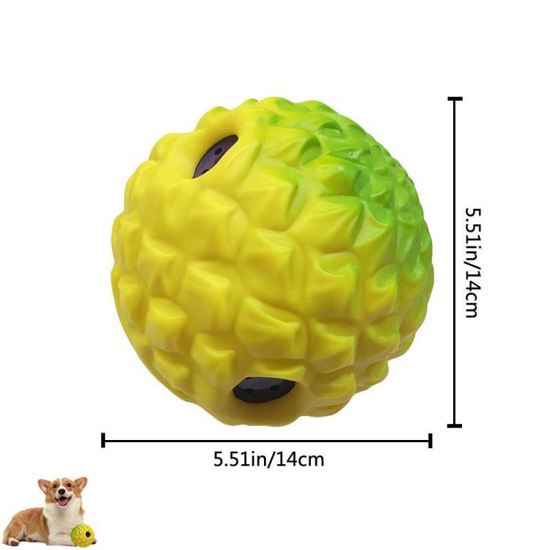 Durable Squeaky Dog Toy Ball Chewing Mental Stimulation - Size 7.5cm To 14cm Suitable Small Large Breeds