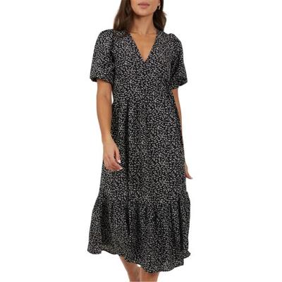 Womens/Ladies Flowers Wrap Dress