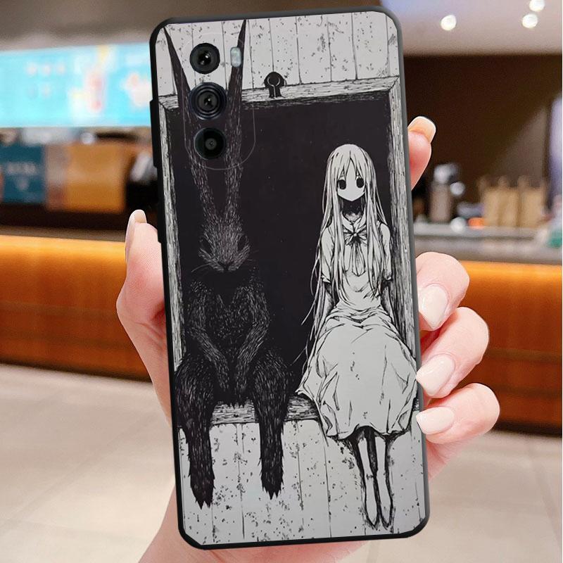 

horror Ghost Girl Art Phone Case For Motorola Edge 60 50 40 Pro 60 50 40 30 Ultra Neo Fusion Moto G Play G Stylus G Carcasas Moto Edge 60 Fusion