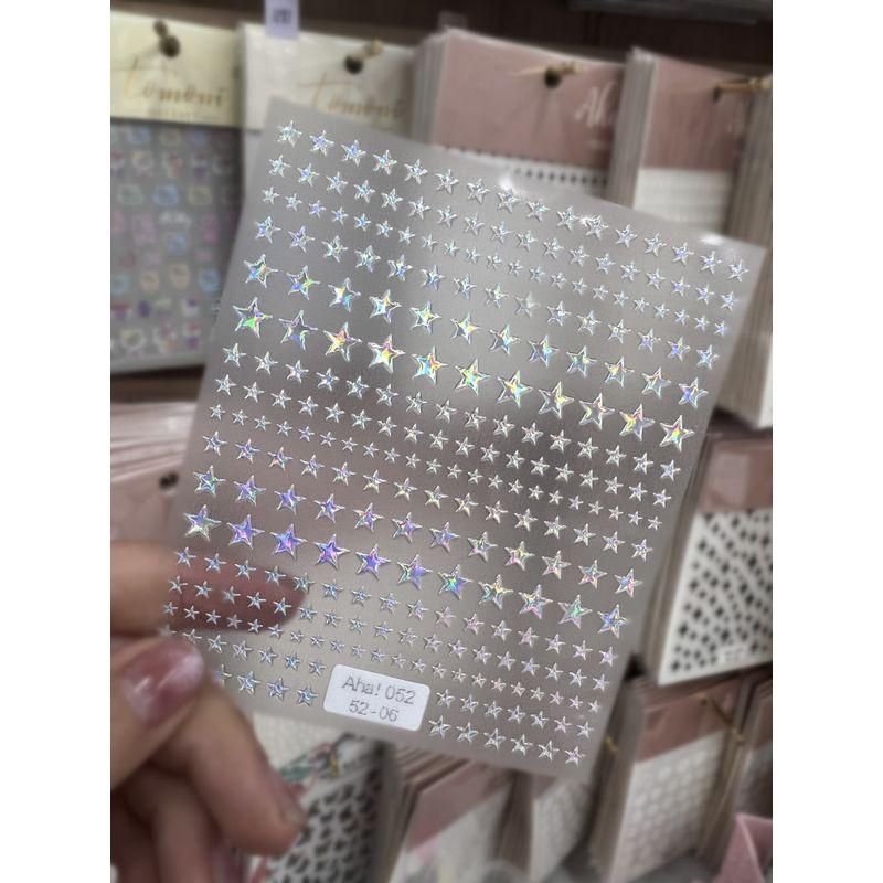 

Net Red Star Awn Black and White Five-Pointed Star Nail Sticker Hot Silver XINGX Mini Four Eight-Pointed Stars Ornament Ultra-Thin Nail Sticker 52-06 Laser Star Sticker