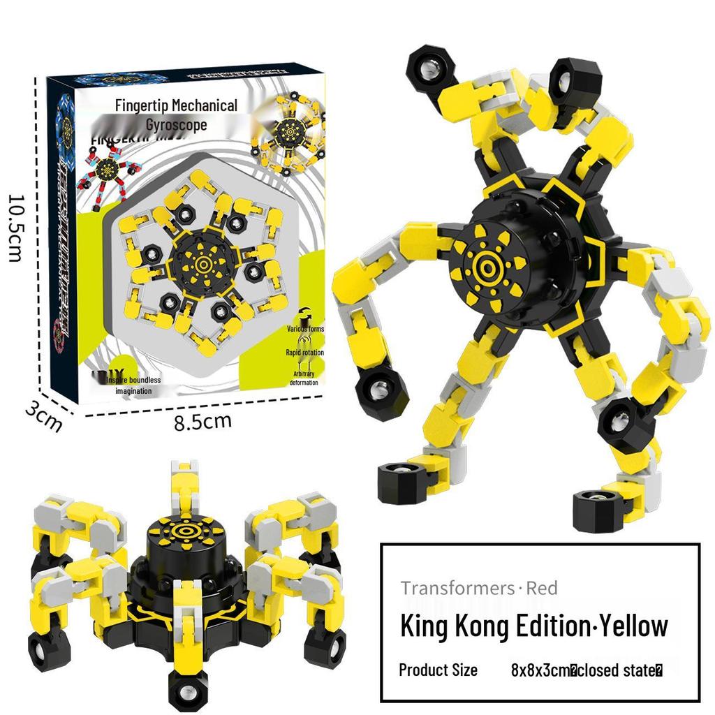 Deformable Luminous Gyro Toy: Educational Mechanical Fidget for Kids