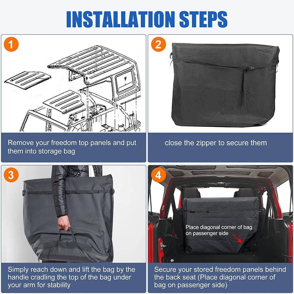 Wrangler JK/JL & Gladiator JT Interior Storage Bag for 2/4-Door (07-24)