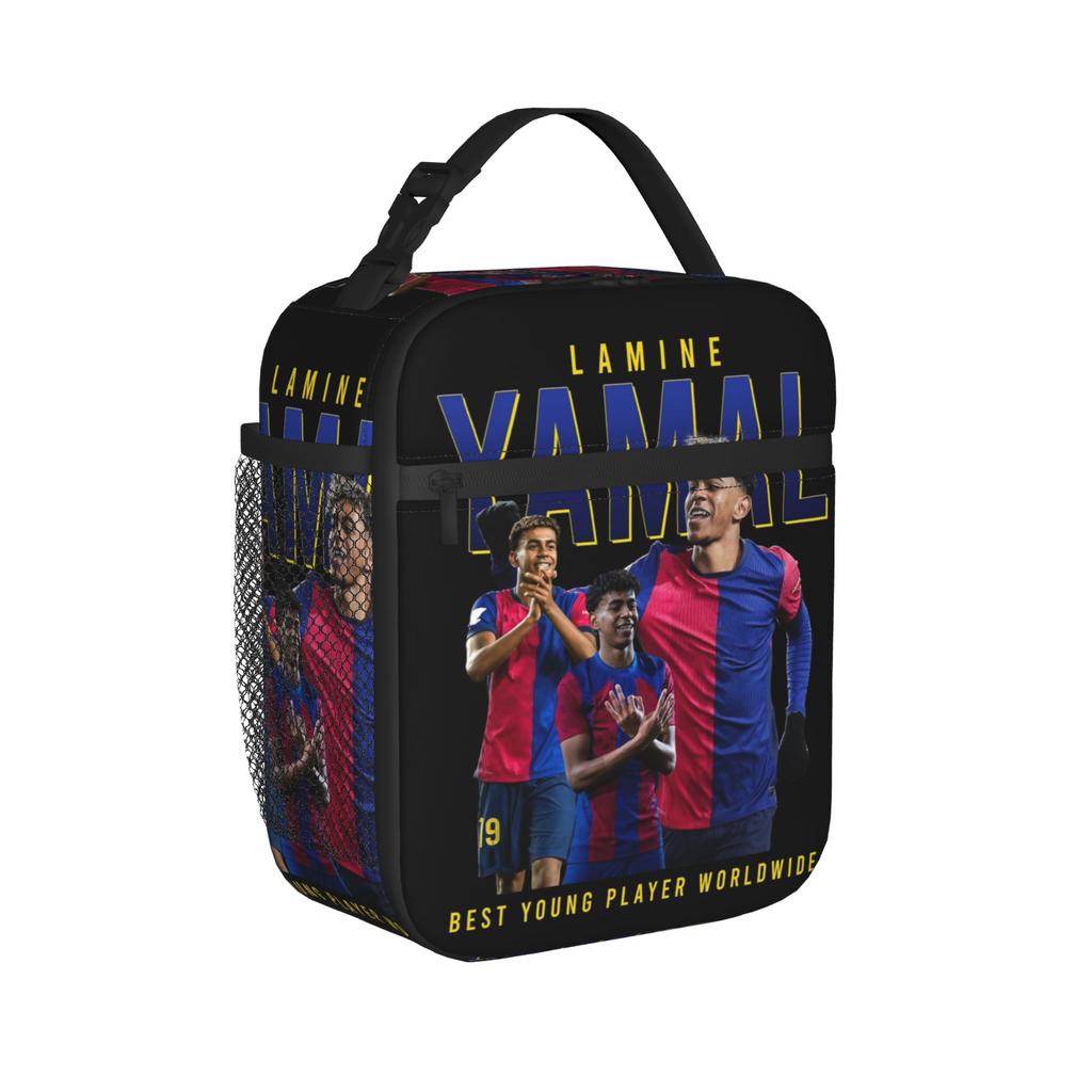 Lamine Y-Yamal Insulated Lunch Bag Thermal Bag Reusable,Lunch Container Football Soccer High Capacity Tote Lunch Box Bento Pouch