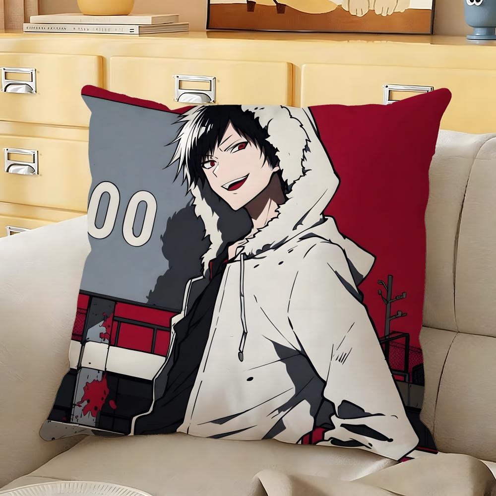 DDurarara Anime Cushion Cover Soft Durable Reversible Pillow Cover Home Car MultiScene Daily Comfort Pillowcase