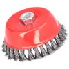 2Pcs Twist Wire Brush Wheel Knotted Grinder Cup Grinding Rust Paint Removal Tool M14 Thread 5in