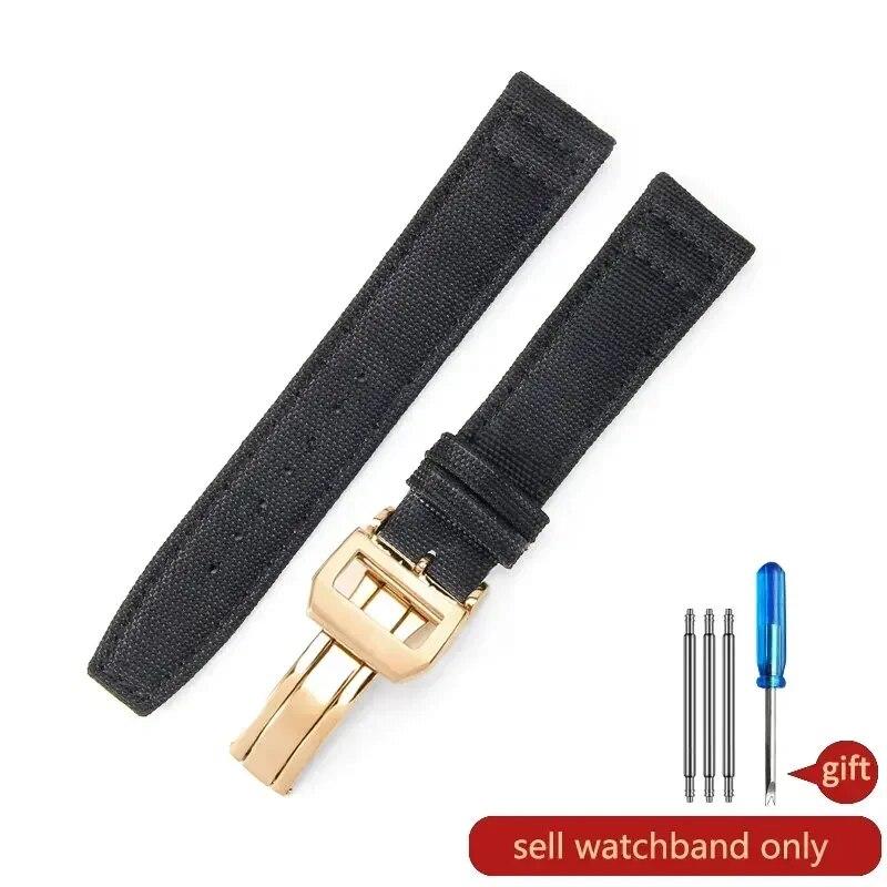 Captain Blue Citizen High Density Knitting Wrist for IWC Pilot Portugal Portofino Nylon Canvas Men 20mm 21mm 22mm Watch Strap