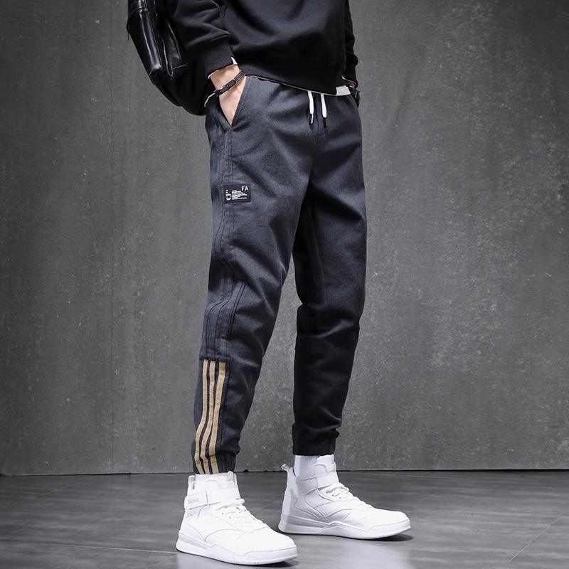 Fleece and thicker winter new casual pants men's large size loose trendy brand tooling Harlan pants men's sports pants men's