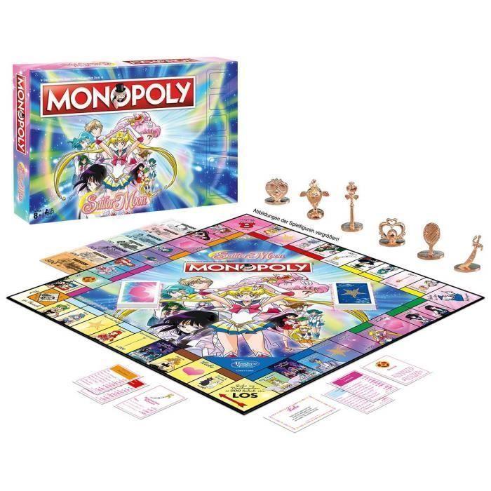 Monopoly - sailor moon - monopoly sailor moon 4853 - jeu de plateau - mixte - 90 min