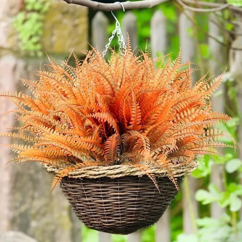 

2 шт. Имитация персидской травы, травяное растение, зеленое настенное украшение, цветы и зеленые листья, папоротник One Size