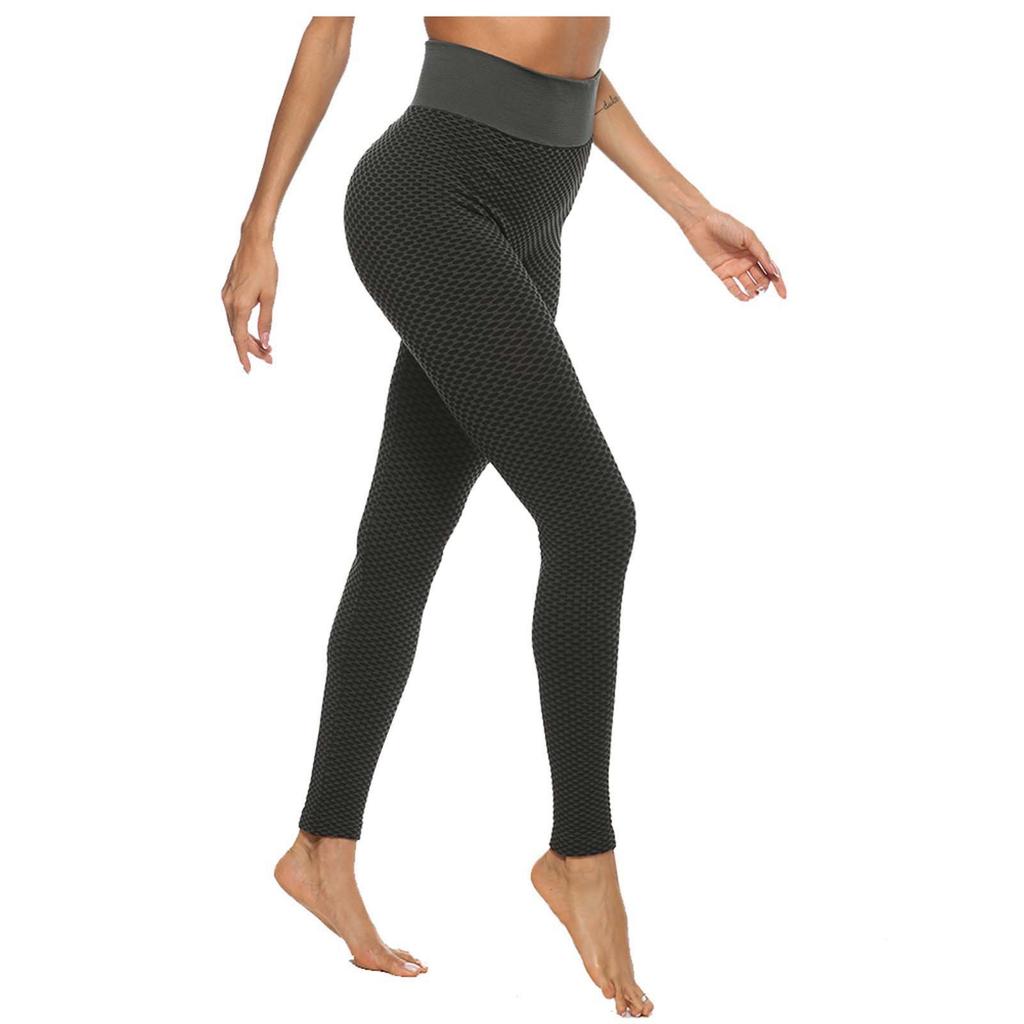 Leggings de Fitness extensibles taille haute pour femmes, pantalons de Yoga avec impression de treillis