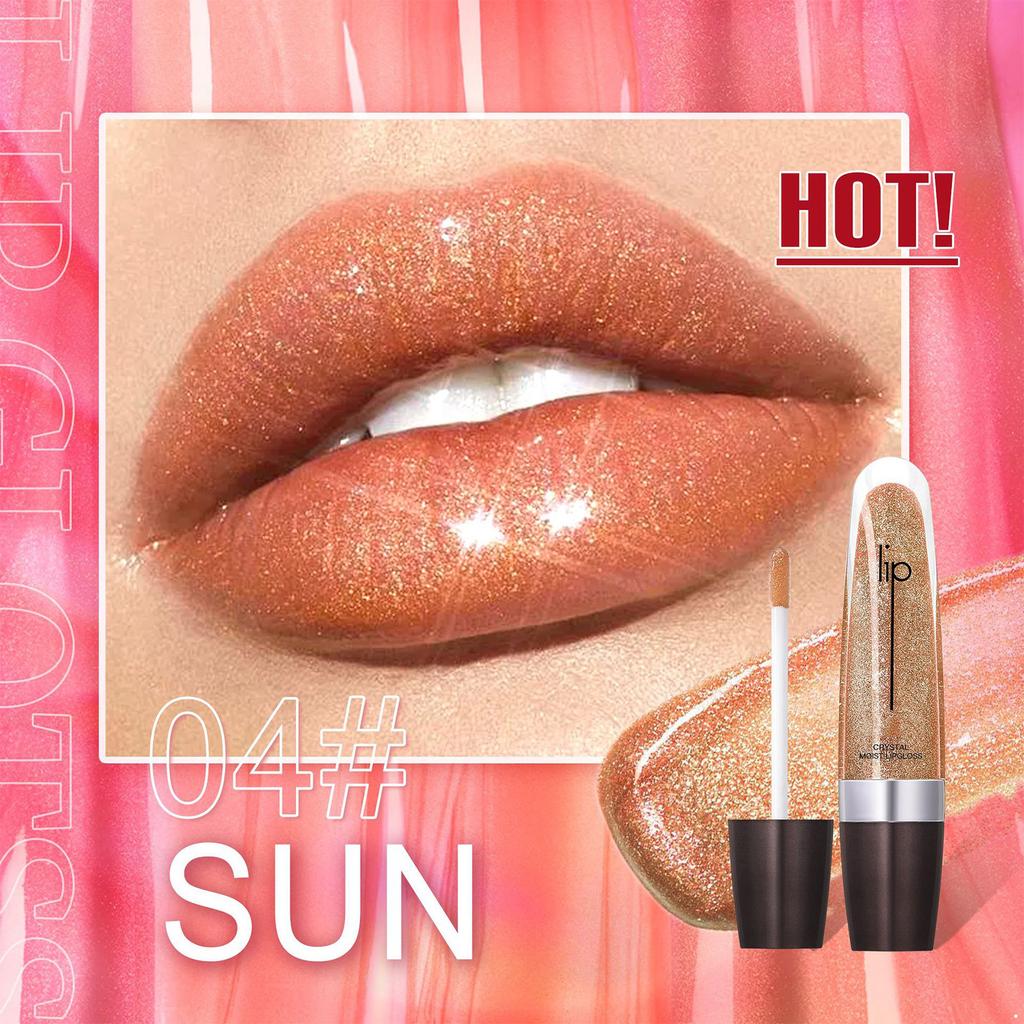 1Pc Glossy Shimmery Lip Gloss, Long-Lasting Hydrating Lip Stain with High-Color Pigment