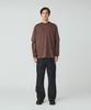 Snow Peak Organic Cotton Mercerized Border Short Size M T-Shirt TS-25AU013, Sleeve, Men's/Women's, Brown,