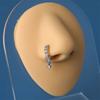 1Pc Inlaid With Stone Nose Ring Adjustable Piercing Nose Ring Cartilage Ring Jewelry