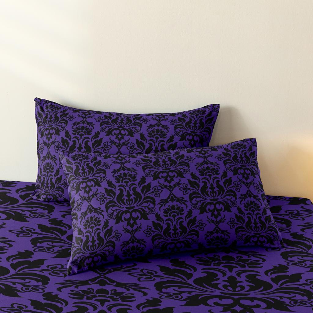 3Pcs Purple Textured High-Definition Print Bedding Set Included 1 Duvet Cover & 2 Pillowcases For All-Season Home Dorm Decor