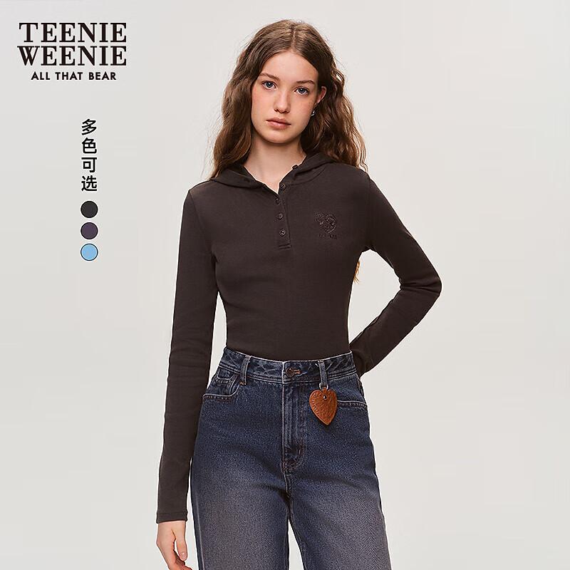 Teenie Weenie Bear Women s Long Sleeve Hooded T-Shirt S