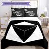 Pentagons Hexagons Bedding Set Breathable Duvet Cover with Pillowcases Decorative Bed Linen for Bedroom Home Decoration Birthday Gift